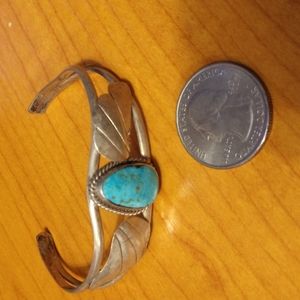 Navajo sterling silver and turquoise bracelet